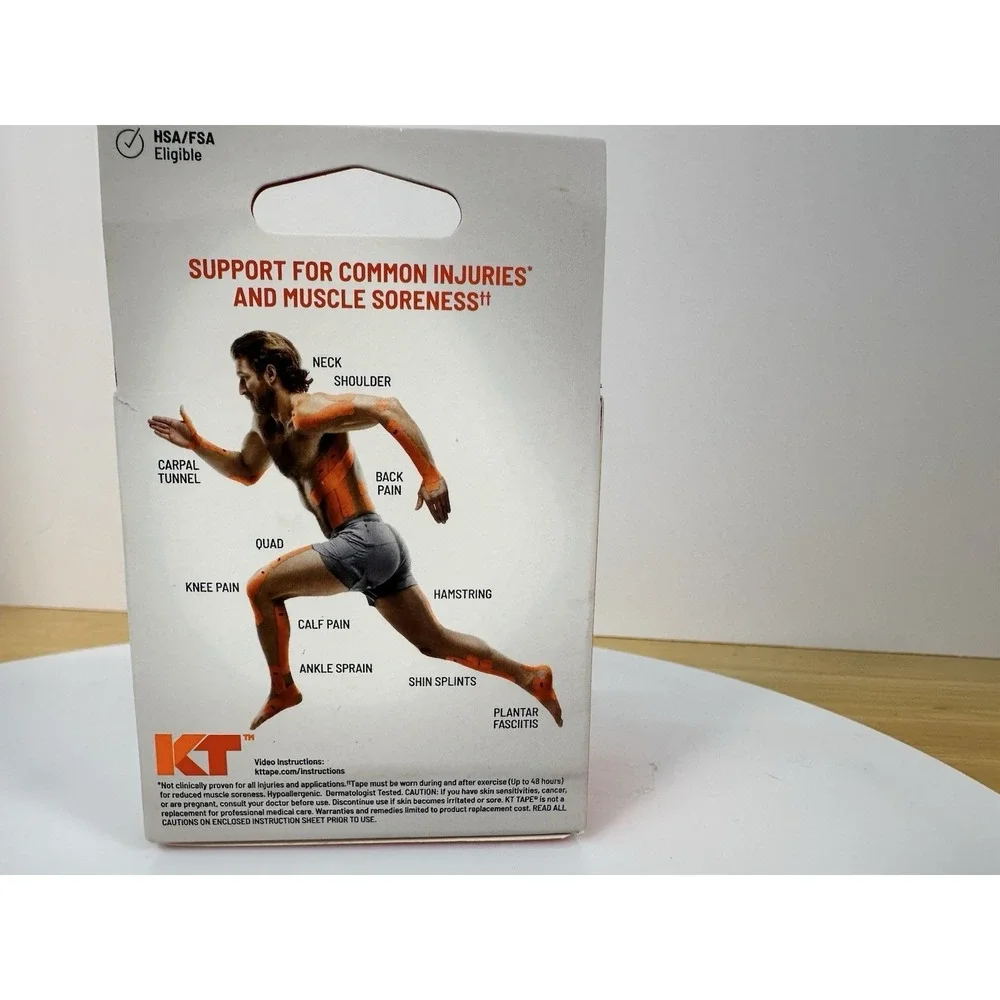 KT Tape Org BEIGE Cotton Elastic Kinesiology Athletic Tape, 20 Count, 10